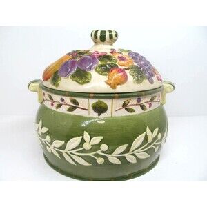 Certified International La Toscana By Pamela Gladding Embossed Cookie Jar